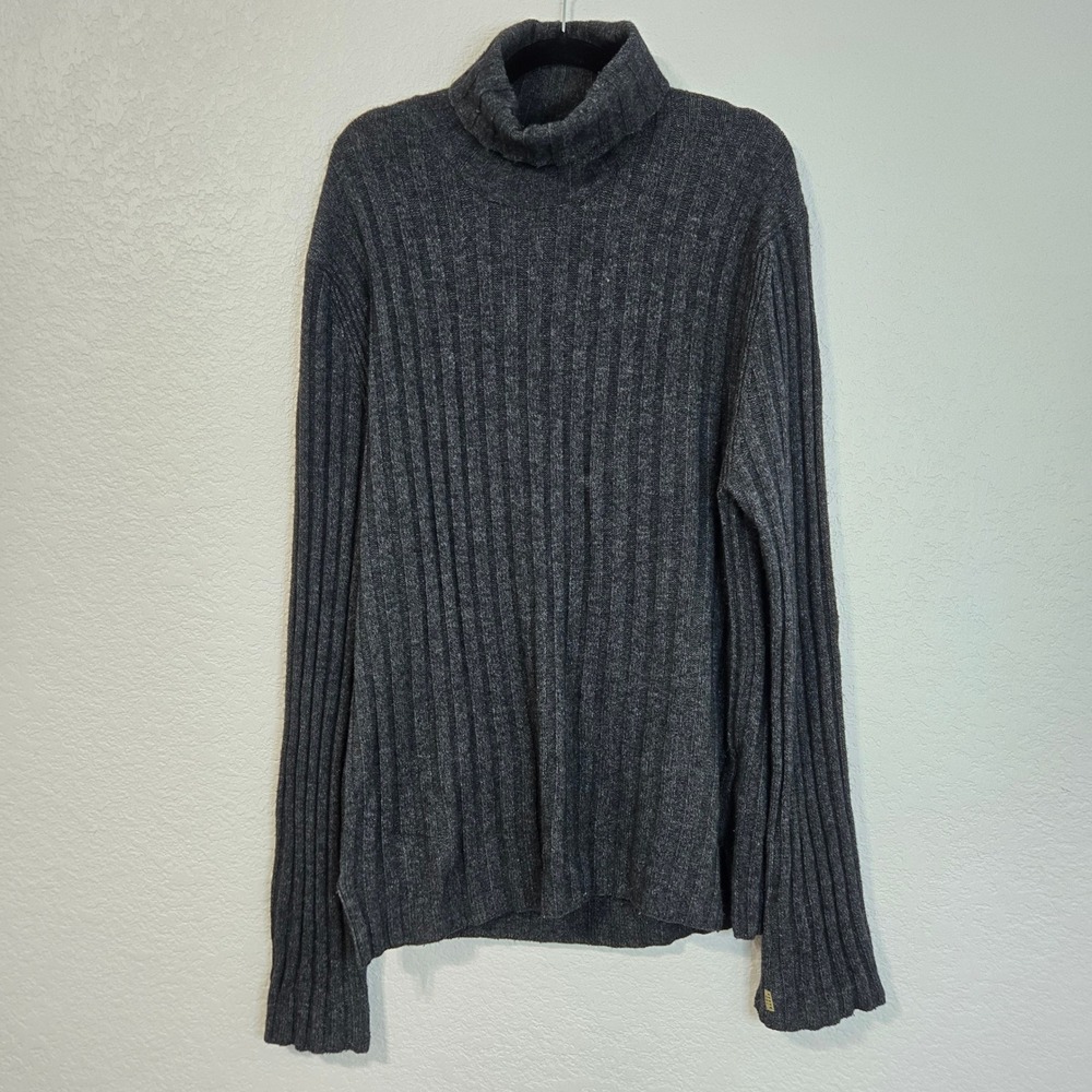 Ted Baker London Charcoal Ribbed Turtleneck Sweater Size 3 (medium)‎